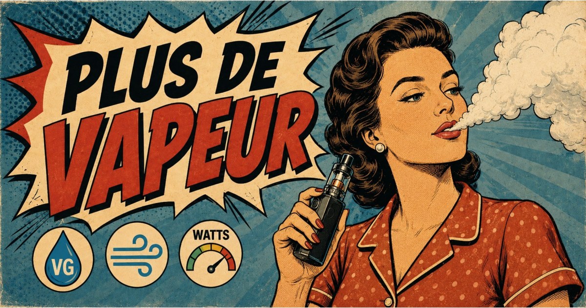 Vapoteur produisant davantage de vapeur avec une cigarette électronique