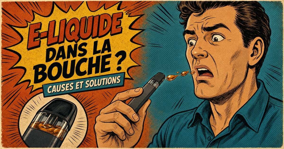 Vapoteur surpris par une projection de e-liquide dans la bouche