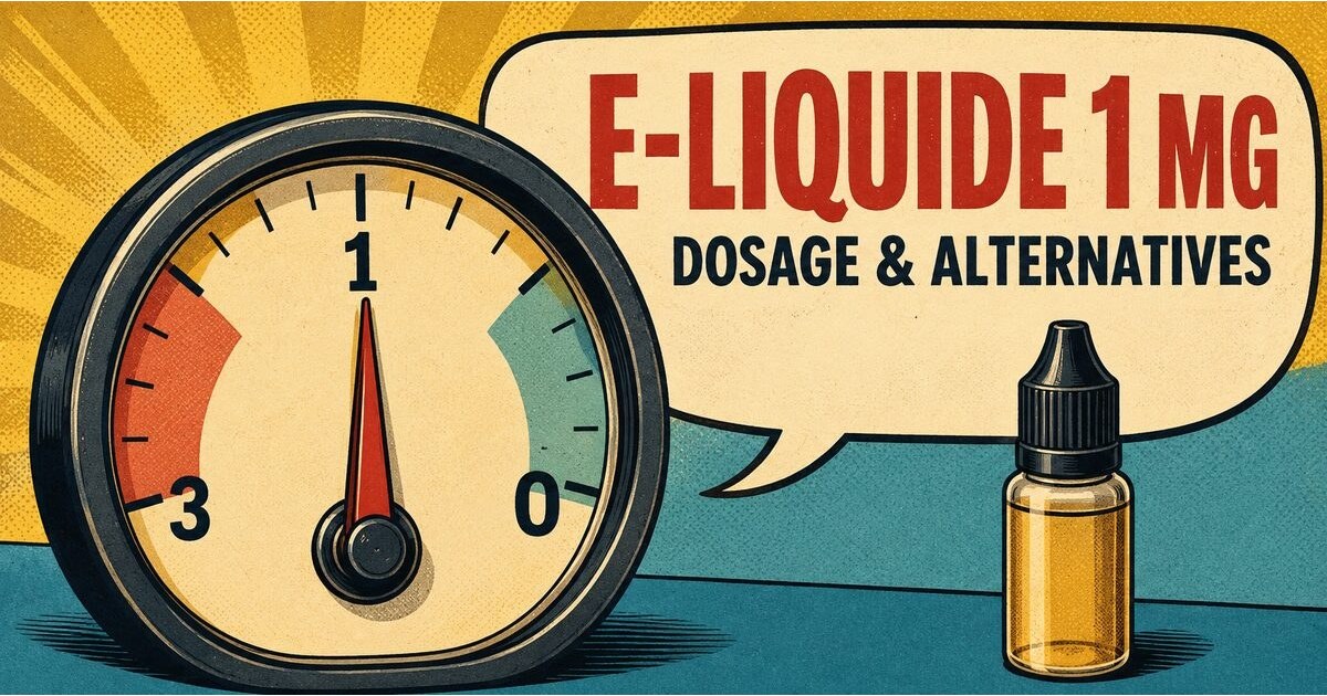 Cadran illustrant un dosage d’e-liquide à 1 mg de nicotine et ses alternatives