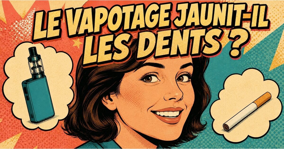 Illustration rétro : le vapotage jaunit-il les dents ?