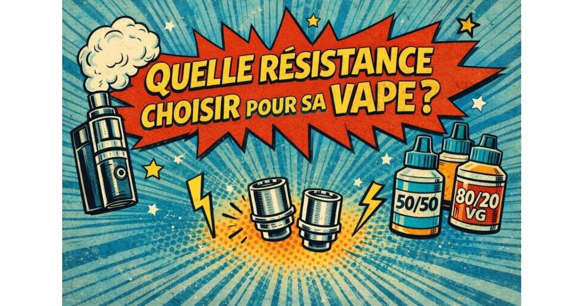 Illustration : quelle résistance choisir pour sa cigarette électronique selon le ratio PG/VG de l’e-liquide