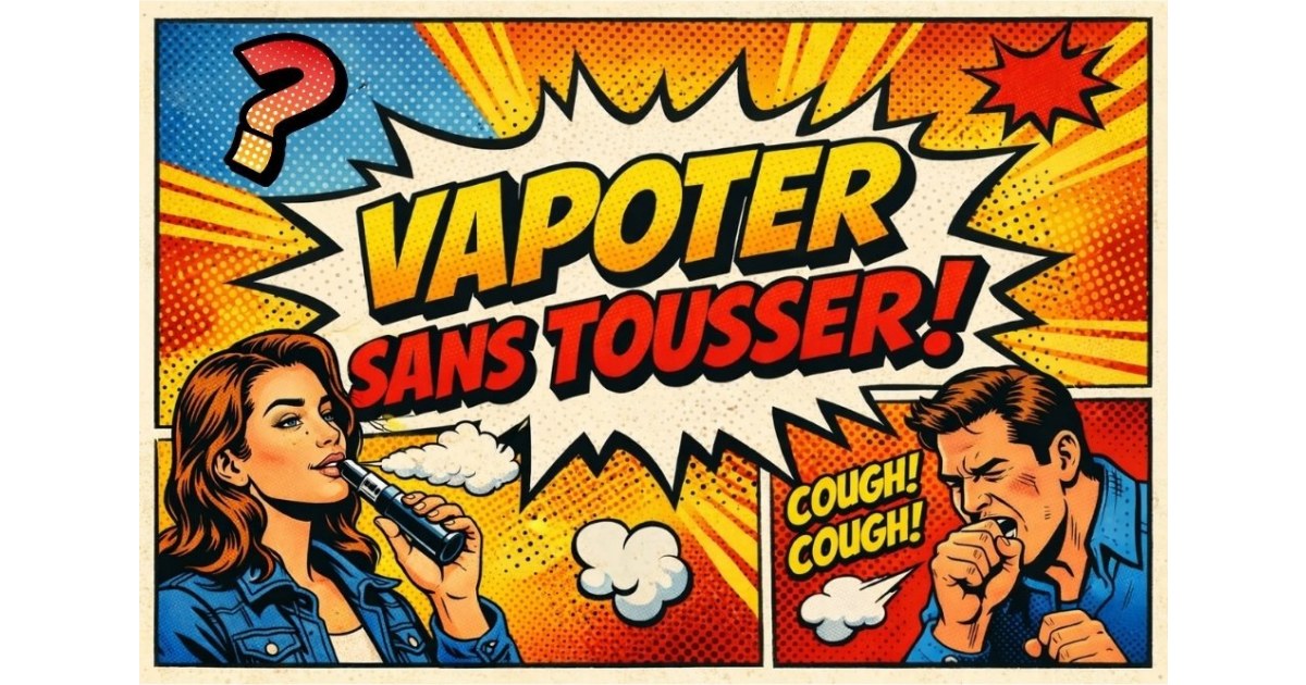 illustration vapoter sans tousser avec une cigarette électronique et causes de la toux