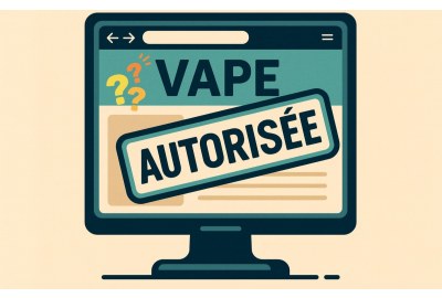 Illustration rétro sur ordinateur annonçant la vape autorisée après la suppression de l’article 23 du PLF.