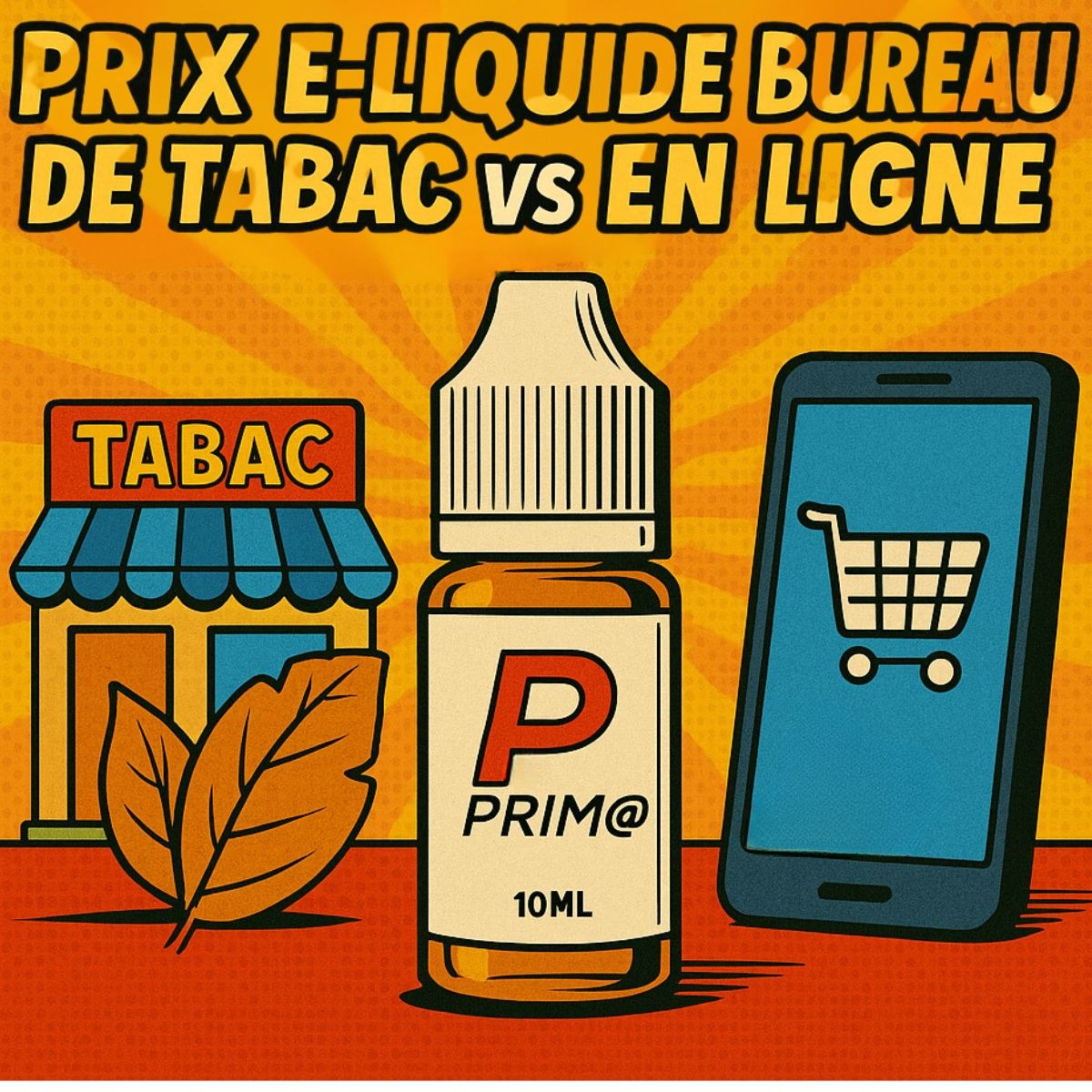 Prix du e-liquide goût tabac : bureau de tabac vs. achat en ligne