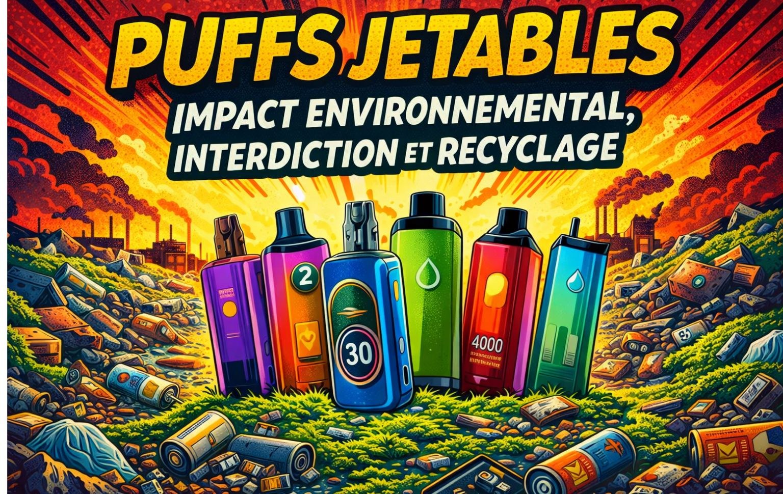 Puff jetable et environnement : interdiction en France et où les recycler