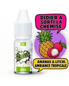 E-liquide Didier ananas litchi 2OUF 10 ml
