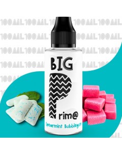 e-liquide spearmint bubblegum 70vg 30pg 100ml Big Prim@