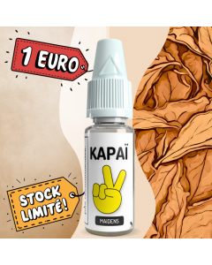 Flacon de e-liquide Tabac Maidens affiche deux étiquettes: « 1 Euro » et « Stock Limité! »