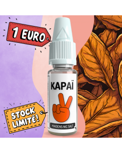 E-liquide 10ml Kapaï, saveur maidens, sel de nicotine, prix 1 euro, avec stock limité
