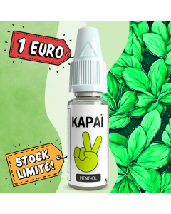 E-liquide 10ml Kapaï, saveur menthol, prix 1,00€, et stock limité