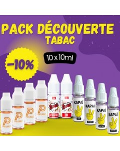PACK DÉCOUVERTE 10 E LIQUIDES TABAC