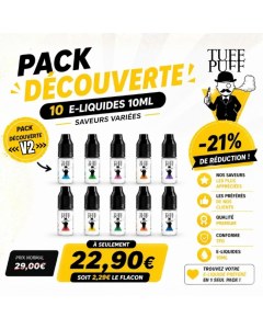 Pack e-liquide pas cher Tuff Puff version 2 10x10ml, offre découverte -21%, e-liquides UK qualité premium conforme TPD
