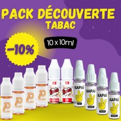 PACK DÉCOUVERTE 10 E LIQUIDES TABAC
