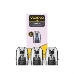 Pack de 3 cartouches Pods Argus Voopoo - 3 ml, avec résistance incluse , remplissage latéral, anti-fuites
