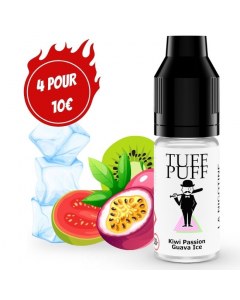 E-liquide goût puff Kiwi Passion Guava Ice 10ml aux sels de nicotine TUFF PUFF