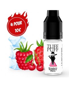 E-liquide goût puff strawberry raspberry cherry ice 10ml aux sels de nicotine TUFF PUFF
