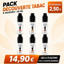 PACK Découverte Tabac TUFF PUFF – 6 × 10 ml