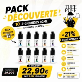 Pack Découverte TUFF PUFF (Version 2) – 10 saveurs goût puff variées