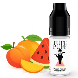 E-liquide goût puff pêche mangue pastèque aux sels de nicotine