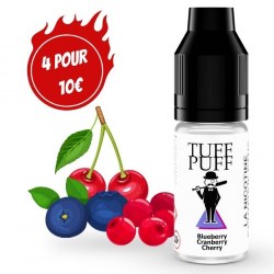 E-liquide goût puff Blueberry cranberry cherry 10ml aux sels de nicotine TUFF PUFF