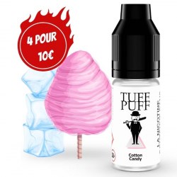 E-liquide goût puff cotton candy ice 10ml aux sels de nicotine TUFF PUFF