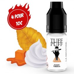 E-liquide goût puff Cream Tobacco 10ml aux sels de nicotine TUFF PUFF
