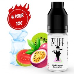 E-liquide goût puff Kiwi Passion Guava Ice 10ml aux sels de nicotine TUFF PUFF