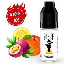 E-liquide goût puff lemon peach passionfruit 10ml aux sels de nicotine TUFF PUFF