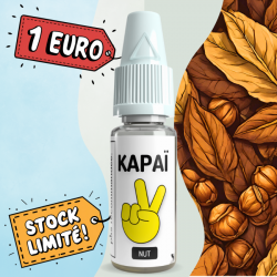 E-liquide 10ml Kapaï, saveur tabac noisette, prix 1,00€, avec stock limité