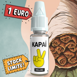 E-liquide 10ml Kapaï, saveur tabac à rouler, prix 1€, stock limité