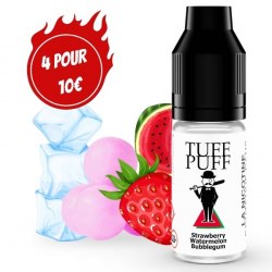 E-liquide goût puff strawberry watermelon bubblegum ice 10ml aux sels de nicotine TUFF PUFF