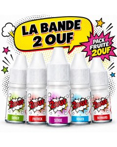 Pack La Bande 2 OUF avec cinq e-liquides fruités de 10 ml