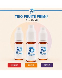 Trio Fruité Prim@ avec 3 e-liquides fruités de 10 ml