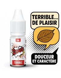 E-liquide 2OUF Terrible - Saveur tabac classique 10ml avec bulles BD "Terrible... de plaisir" et "Douceur et caractère"