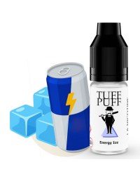 E-liquide Red Grape Ice TUFF PUFF 10ml, illustré avec une grappe de raisin rouge et des glaçons, pour une expérience fruitée et givrée au goût de raisin frais intense.