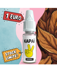 E-liquide 10ml Kapaï, saveur tabac original, prix 1,00€, stock limité