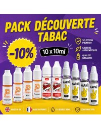 PACK DÉCOUVERTE 10 E LIQUIDES TABAC