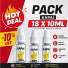 Pack e-liquide pas cher Kapai 18x10ml original, promo -10%, e-liquides fabriqués au Royaume-Uni, qualité premium conforme TPD