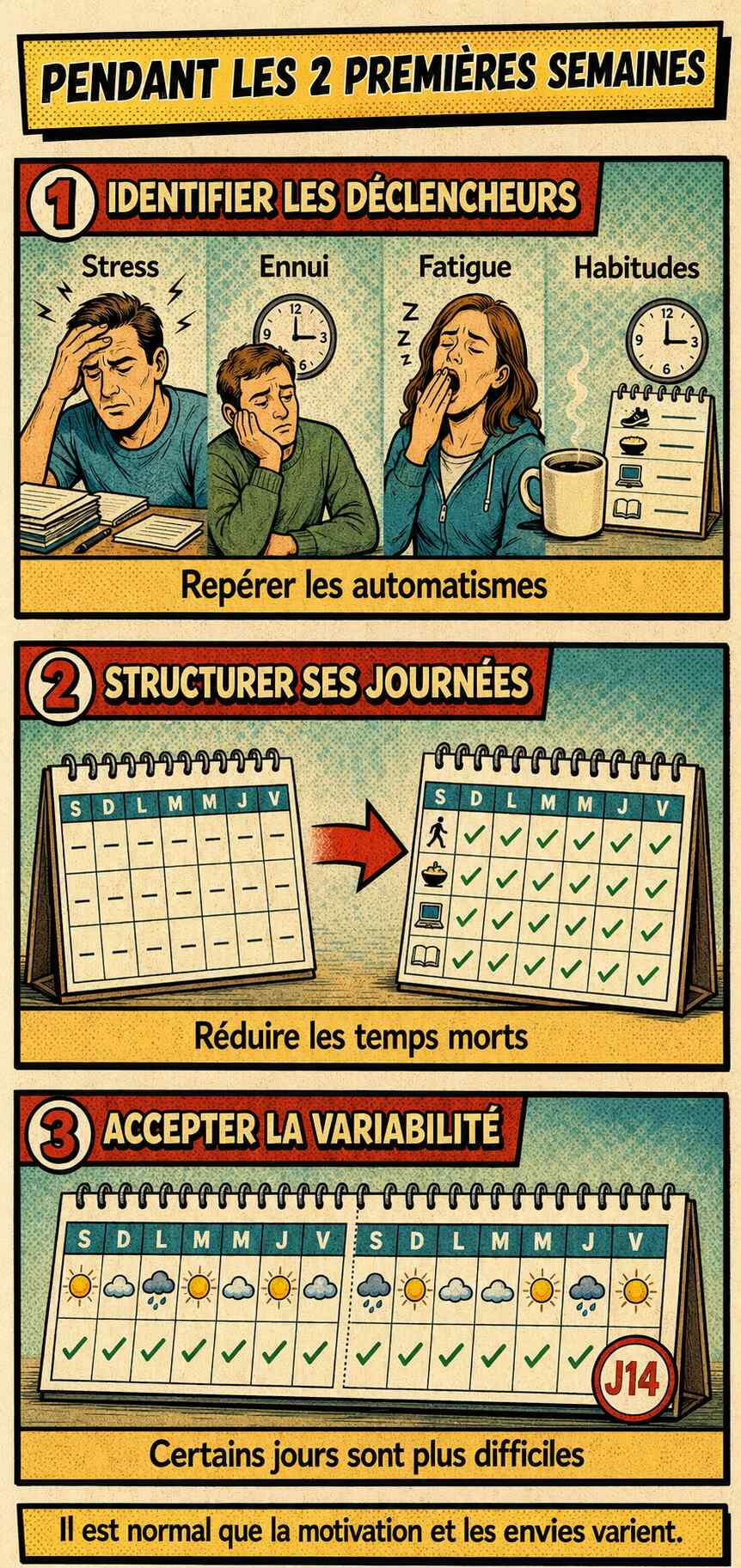 Conseils pour gérer les envies pendant les deux premières semaines du sevrage