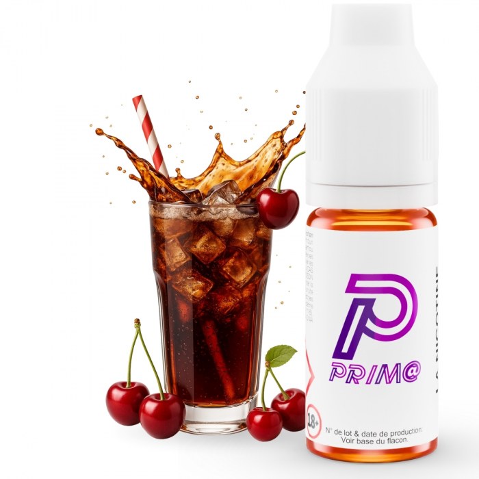 e-liquide cola cherry Prim@ 10ml cola cerise gourmand