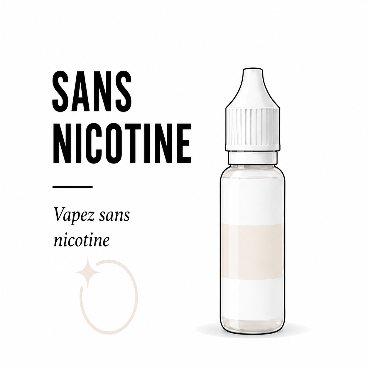 E-liquides sans nicotine disponibles en plusieurs saveurs