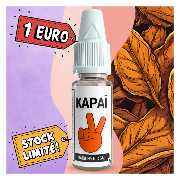 e-liquide tabac maidens Kapaï sel de nicotine 10ml tabac doux pod