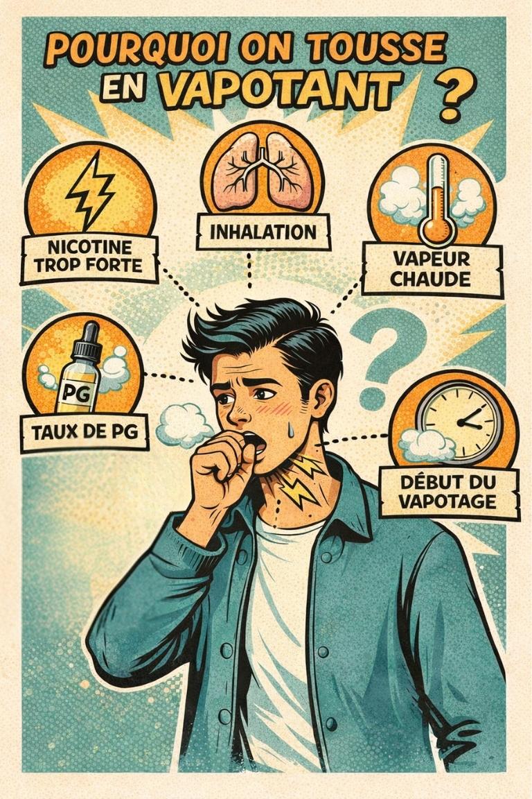 Pourquoi la cigarette électronique peut faire tousser pourquoi certaines personnes toussent avec la cigarette électronique : causes possibles du vapotage